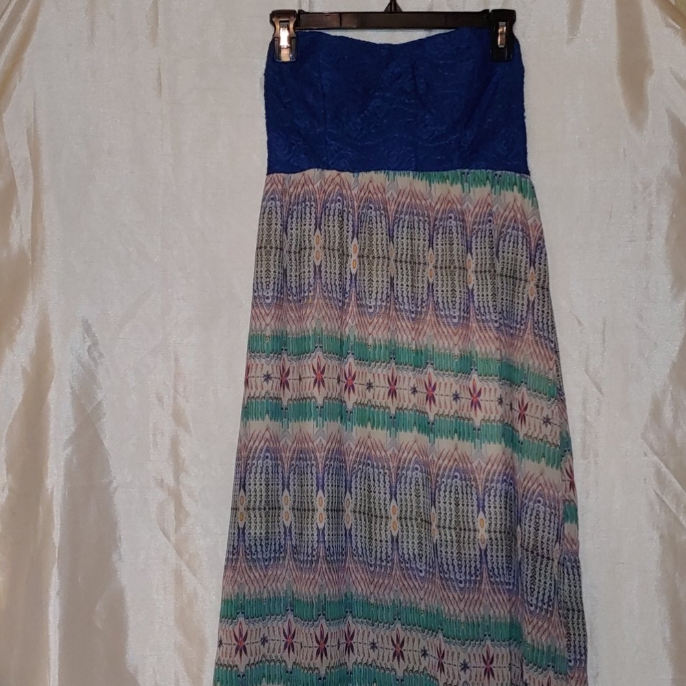 Long strapless dress